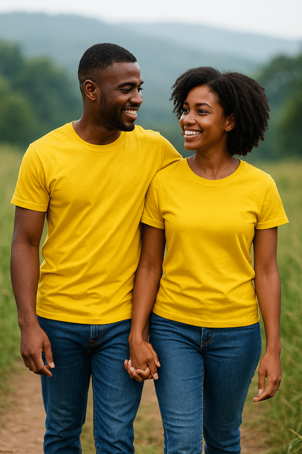 Plain Yellow Tee - Image 3