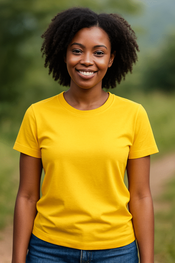 Plain Yellow Tee - Image 2